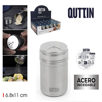 Frasco Para Especiarias Inox  6,8X11Cm Quttin               