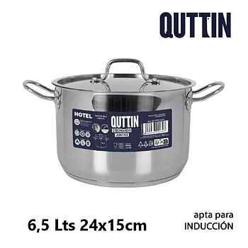 Panela Inox P/Todo O Calor C/Tampa 24X15Cm 6,5Lts Qthotel   