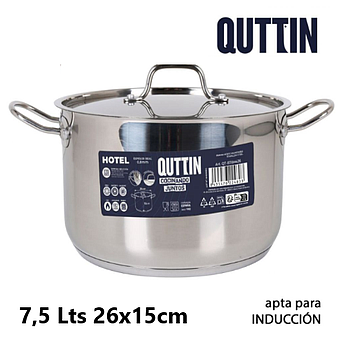 Panela Inox P/Todo O Calor C/Tampa 26X15Cm 7,5Lts Qthotel   