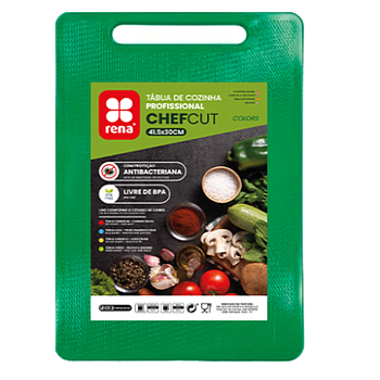 Tábua Cozinha Profissional Verde Rena Chefcut 41X30X1,5Cm   