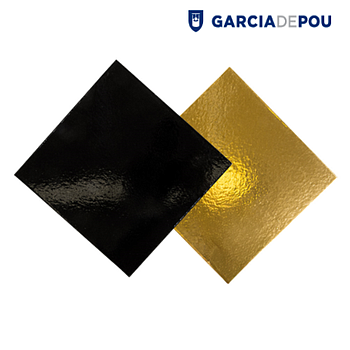 Cartao Pastelaria 38,5X38,5Cm Ouro/Negro 5 Unidades         