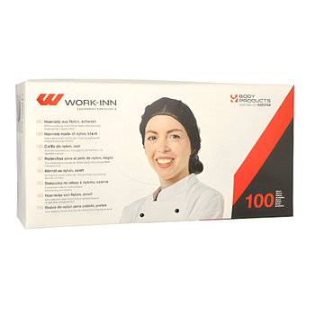 Redes Para O Cabelo Nylon Cor Preto Work-Inn 100  Unid.     