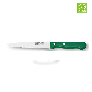 Faca Com Serrilha Cabo Verde 10Cm Linha Prof. Sico          