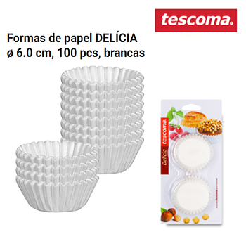 Formas De Papel Delícia Ø 6.0 Cm, 100 Pcs, Brancas Tescoma  