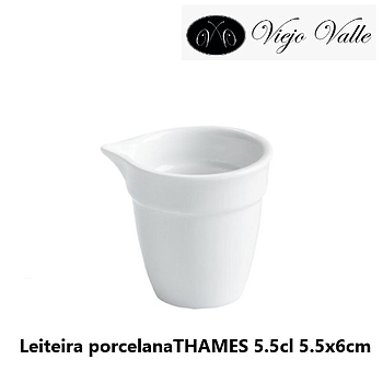 Leiteira Em Porcelana Branca Thames 5,5Cl  5,5X6Cm          