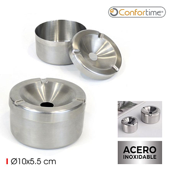 Cinzeiro De Agua Inox Quality 10X5,5Cm Confortime           