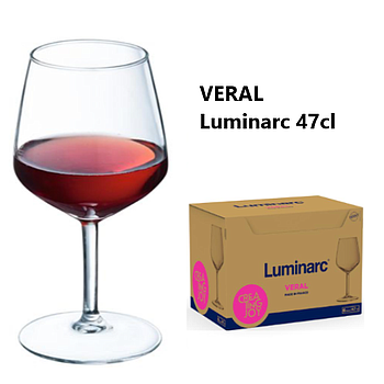 Caixa De 6 Calices Veral 47Cl Luminarc                      