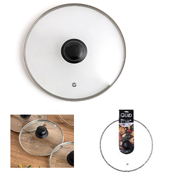 Tampa Vidro Renova 36Cm Aro Inox Quid                       