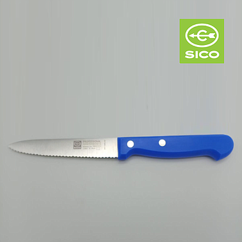 Faca P/ Legumes 10Cm C/Serrilha  Cb Azul Prof. Colours Sico 