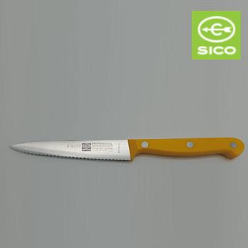 Faca P/ Legumes 10Cm C/Serrilha Cb Amarelo Prof.Colours Sico