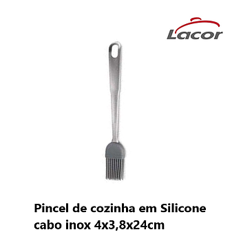Pincel De Cozinha Em Silicone C/Cabo Inox 4X3,8X24Cm  Lacor 