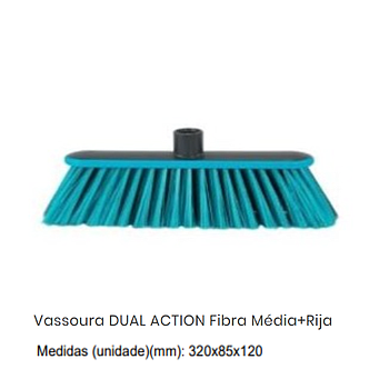 Vassoura Dual Action Fibra Média+Rija 320X85X120Mm          
