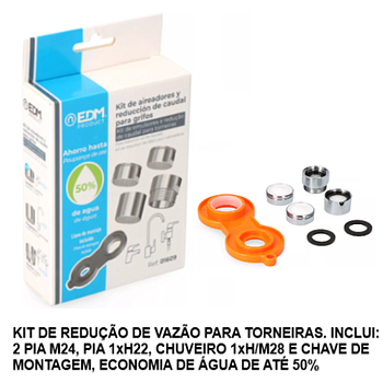 Kit De Redução De Vazão Para Torneiras E Chuveiro           