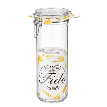 Frasco Fido Vidro Com Mola Espagueti 1,5Lt Bormioli         