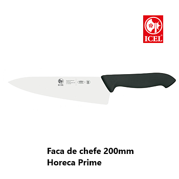 Faca De Chef Horeca Prime Cabo Preto 20Cm Icel              