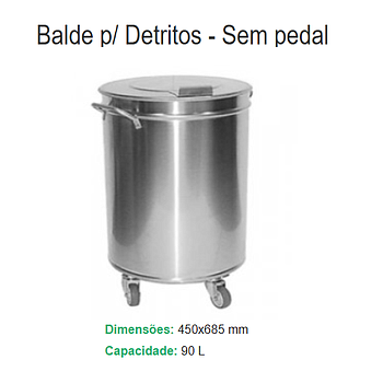Balde P/ Detritos 450X710 S/ Pedal                          