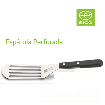 Espatula Dobrada Perfurada 19Cm Cabo Pt  (Sico)             